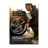 Affiche publicitaire DIN A1 « Quick&Bright » WHEEL CLEANER