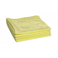 Quick&Bright chiffon microfibre jaune, avec étiquette Christ, 40 x 40 cm