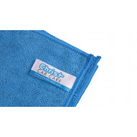 Quick&Bright chiffon microfibre bleu, avec étiquette Christ, 40 x 40 cm