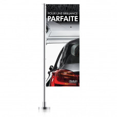 Bannière « POUR UNE BRILLANCE PARFAITE » 120 x 300 cm - français - Similaire à l'illustration
