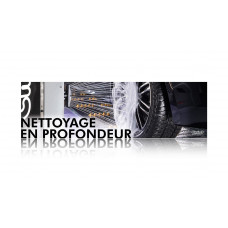 Banderole « NETTOYAGE EN PROFONDEUR » (jantes) - 300 x 90 cm - français - Similaire à l'illustration