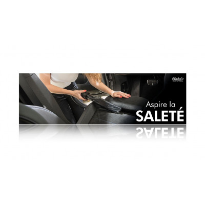 Bande de tension pour aspirateur « Aspire la saleté » 300 x 90 cm - français