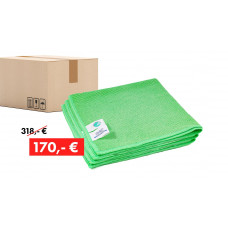 Pack promotionnel : 200 × chiffons en microfibre Nordic Swan Quick&Bright, vert, avec étiquette Christ, 38 × 38 cm - Similaire à l'illustration