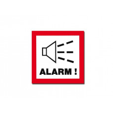 Autocollant, alarme, 50 x 50 mm - Similaire à l'illustration