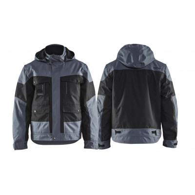 Veste d'hiver à capuche 4886, noir/gris, taille XS