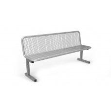 Banc Sevilla Spektrum, avec dossier, blanc aluminium - Similaire à l'illustration