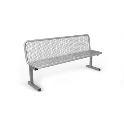 Banc Sevilla Spektrum, avec dossier, blanc aluminium