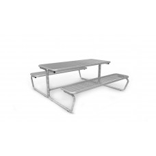 Combinaison siège-table Palma Spektrum, sans dossier, blanc aluminium - Similaire à l'illustration