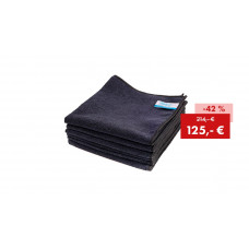 Offre : 200 x Quick&Bright chiffon microfibre noir, avec étiquette Christ, 40 x 40 cm - Similaire à l'illustration