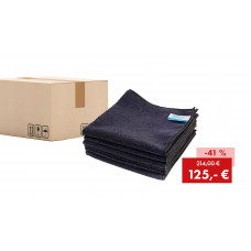 Offre : 200 x Quick&Bright chiffon microfibre noir, avec étiquette Christ, 40 x 40 cm - Similaire à l'illustration