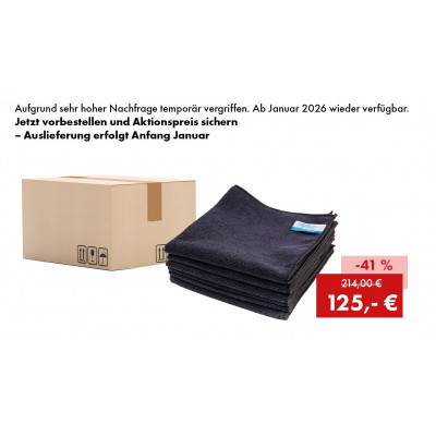 Offre : 200 x Quick&Bright chiffon microfibre noir, avec étiquette Christ, 40 x 40 cm Offre : 200 x Quick&Bright chiffon microfibre noir, avec étiquette Christ, 40 x 40 cm