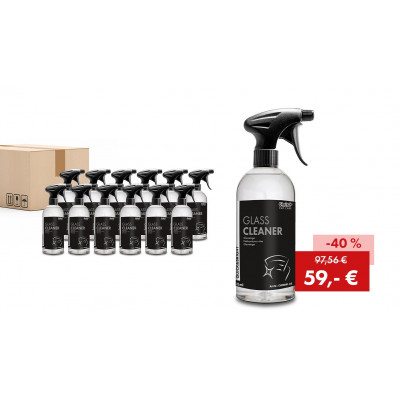 Pack promotionnel Quick&Bright GLASS CLEANER, nettoyant pour vitres : 12 flacons de 500 ml