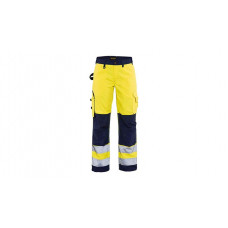 Pantalon de service High Vis pour femme sans poches à outils 7155, jaune-marine, taille 34 - Similaire à l'illustration