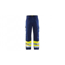 Pantalon de travail High Vis 1564, bleu marine/jaune, taille 44 - Similaire à l'illustration