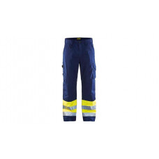 Pantalon de travail High Vis 1564, bleu marine/jaune, taille 48 - Similaire à l'illustration