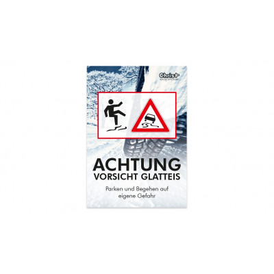 Affiche publicitaire « Prudence : verglas ! » – DIN A1