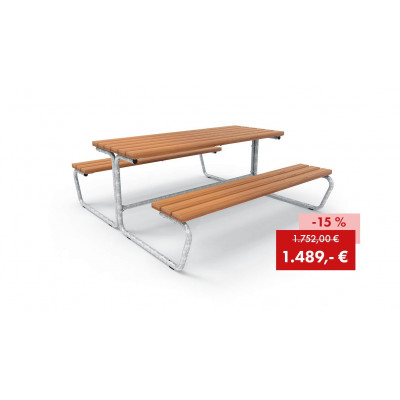 Combinaison siège-table Palma Spektrum, sans dossier, gris anthracite