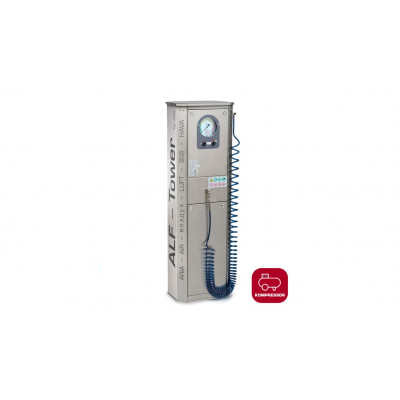 Gonfleur pneumatique, avec compresseur, ALF TOWER ELK avec étalonnage, acier inoxydable