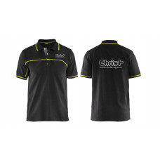 Polo 3389 avec logo Christ, noir/jaune, taille M - Similaire à l'illustration