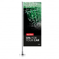 Bannière « SPA FOR YOUR CAR » motif 1, 120 x 300 cm – allemand - Similaire à l'illustration