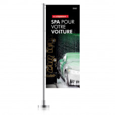 Bannière « SPA FOR YOUR CAR » motif 2, 120 x 300 cm – français - Similaire à l'illustration