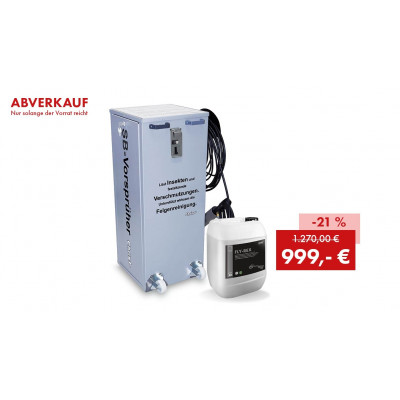 Appareil d'aspersion préalable Christ Fly-Rex self-service complet mobile pour stations de lavage pour l'élimination des insectes et le nettoyage des jantes
