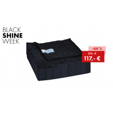 Pack promotionnel: 200 x Quick&Bright chiffon microfibre noir, avec étiquette Christ, 40 x 40 cm - Similaire à l'illustration