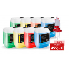Pack promotionnel de produits chimiques pour portique de lavage, station-service, automne 2025 - Similaire à l'illustration