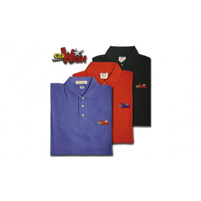Polo avec broderie Car Wash, rouge, taille L