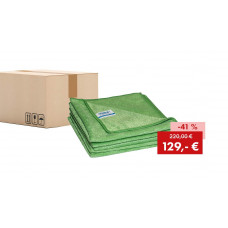 Article en promotion : chiffon en microfibre Quick&Bright vert, 40 x 40 cm, carton (200 pièces) - Similaire à l'illustration