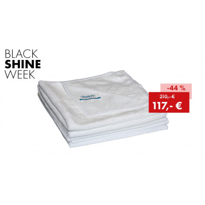 Pack promotionnel chiffon microfibre Quick&Bright blanc 2023 : 200 pièces