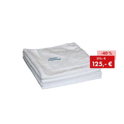 Pack promotionnel chiffon microfibre Quick&Bright blanc 2023 : 200 pièces